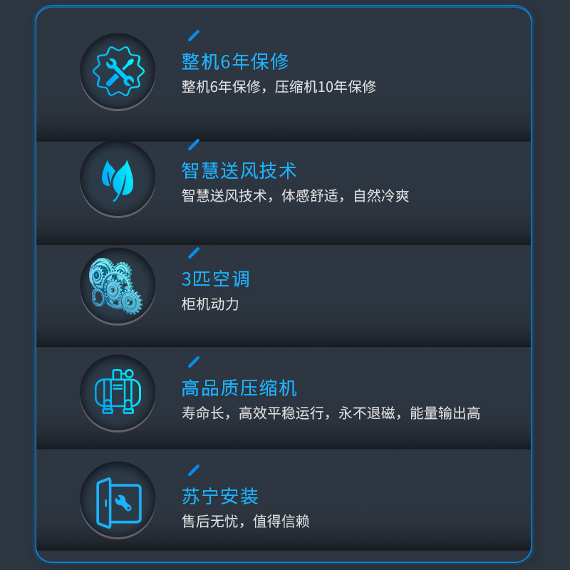 澳柯玛3匹新三级能效变频家用空调圆柜机 高温霜冻自清洁独立除湿节能全铜管冷暖壁挂式KFR-72LW/BpB112-FH3