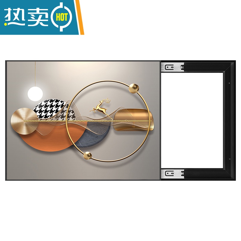 敬平轻奢电表箱装饰画免打孔配电箱遮挡挂画光影现代电闸箱壁画餐厅画装饰画高清大图