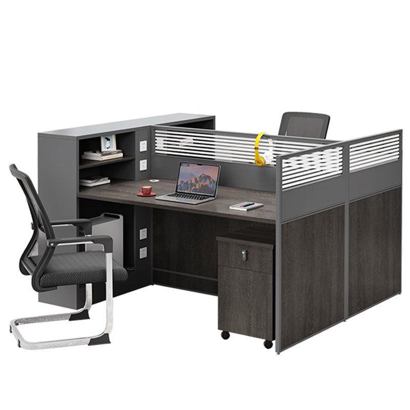 芙瑞塔办公桌 对面双人位+椅柜套高清大图