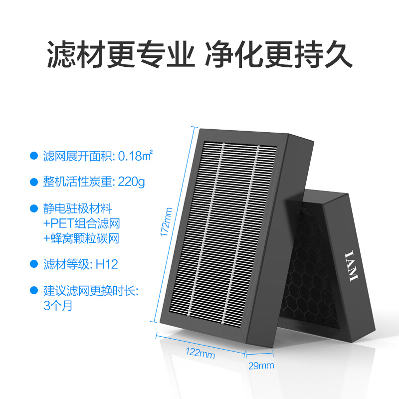 英国IAM桌面空气净化器KJ60F-A1 除二手烟异味 除甲醛雾霾PM2.5