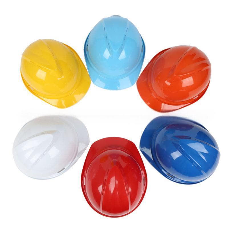 明盾 M-3安全帽 加厚国标ABS安全帽工地施工电工监理劳保头盔印字V型白色 3个起订图片