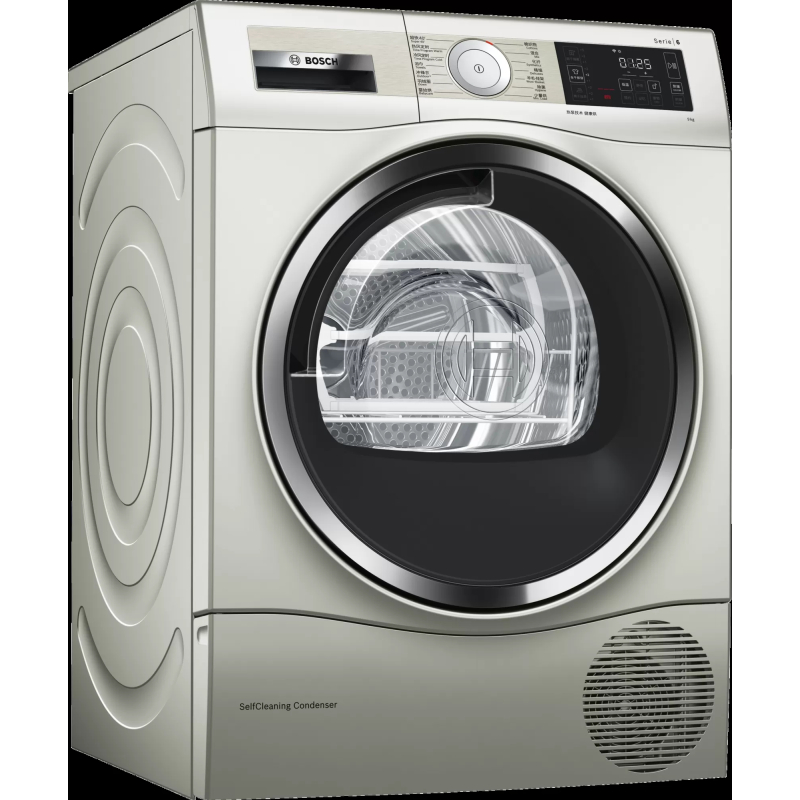 博世(BOSCH) WTU876H90W 6系 热泵式干衣机9 kg 香槟金高清大图