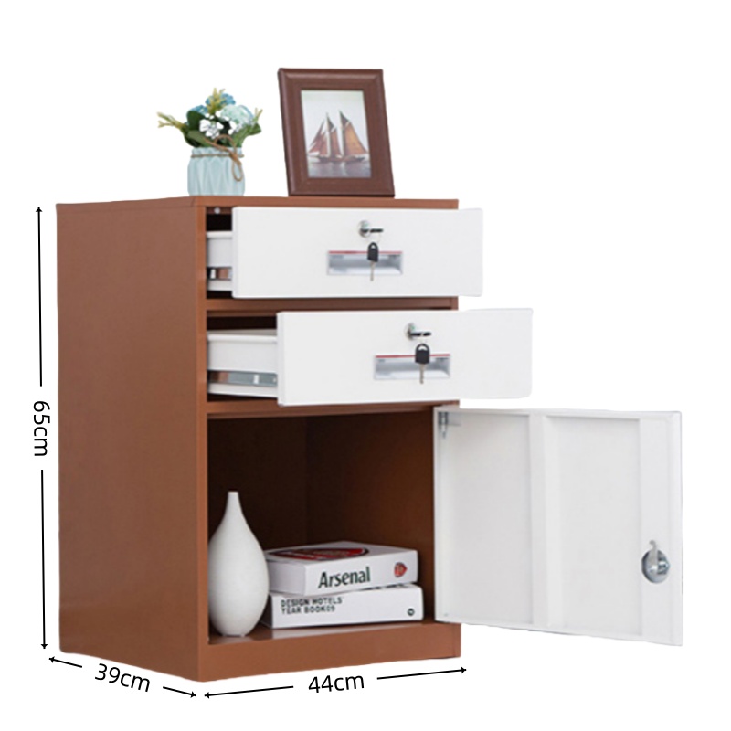 智叶舟铁皮柜二抽44*39*65cm台高清大图