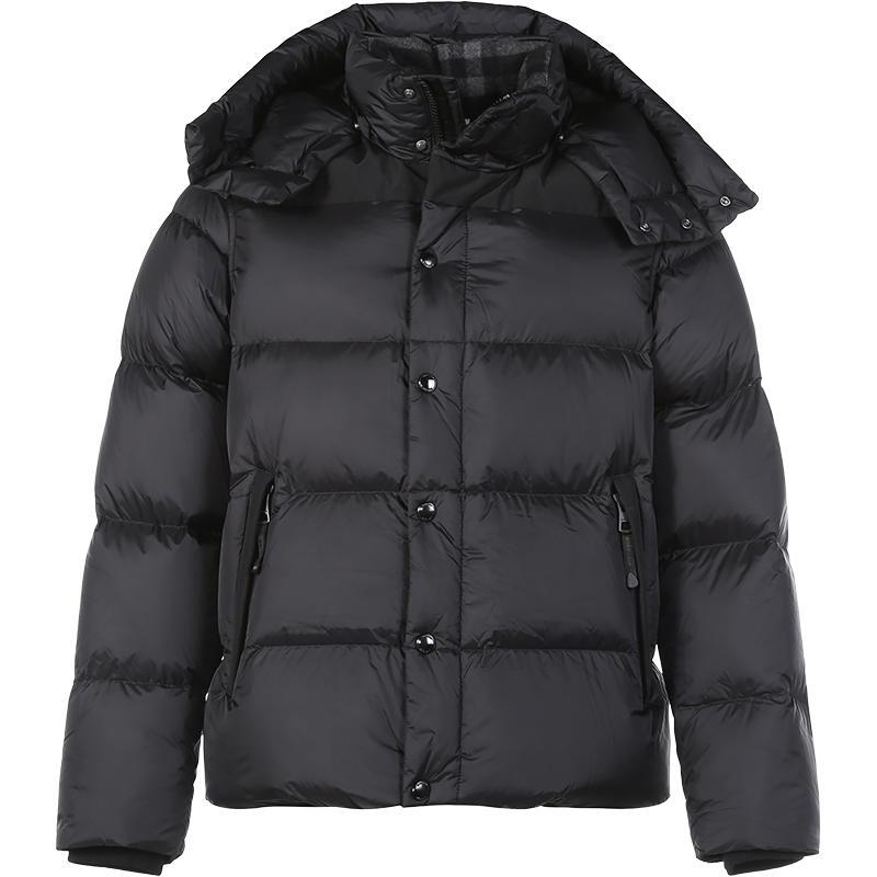 博柏利/巴宝莉 burberry 男士锦纶鹅绒可拆式衣袖连帽羽绒服外套马甲