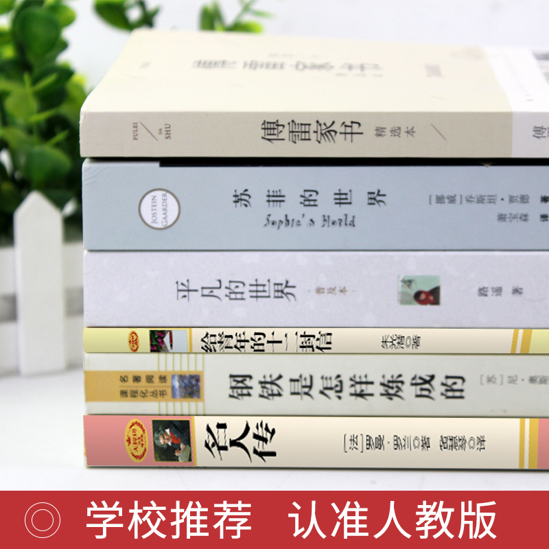 八年级下册名著全套6册钢铁是怎样炼成的和傅雷家书必读正版初中生原著完整版人民教育出版社初二语文阅读课外书书籍人教版下博雷