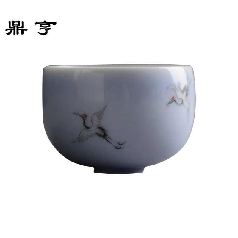 鼎亨景德镇纯手工釉上精品主人杯薄胎品茗杯茶具茶杯