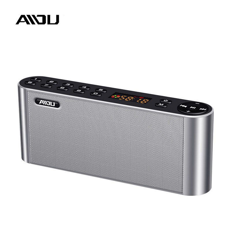 aidu爱度q8蓝牙音箱手机无线迷你音响重低音炮电脑音箱随身听老人插卡