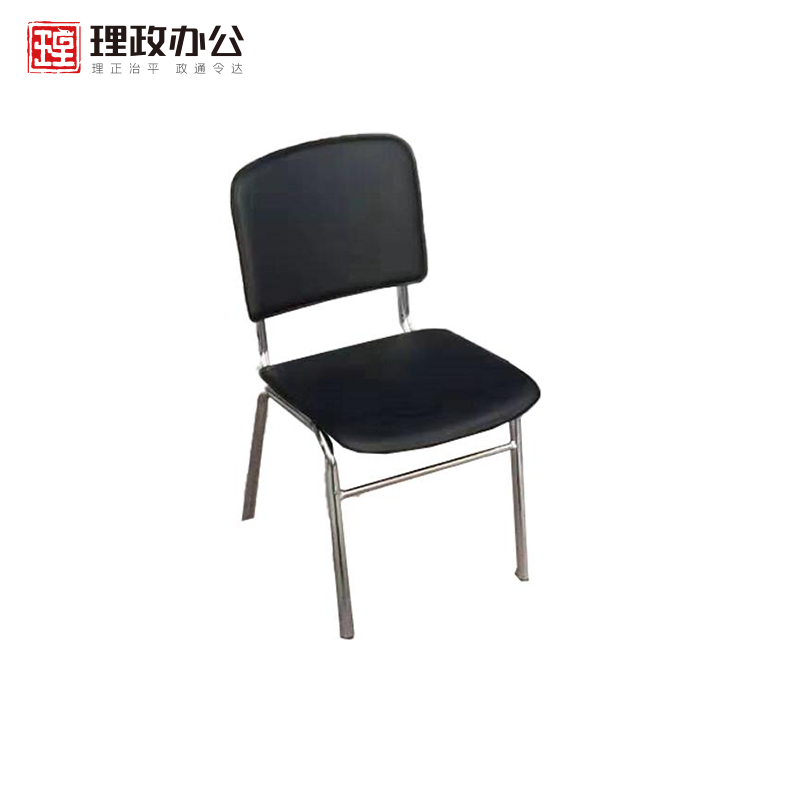 [理政]办公椅 简约现代 会议椅 接待椅 培训椅 黑色高清大图