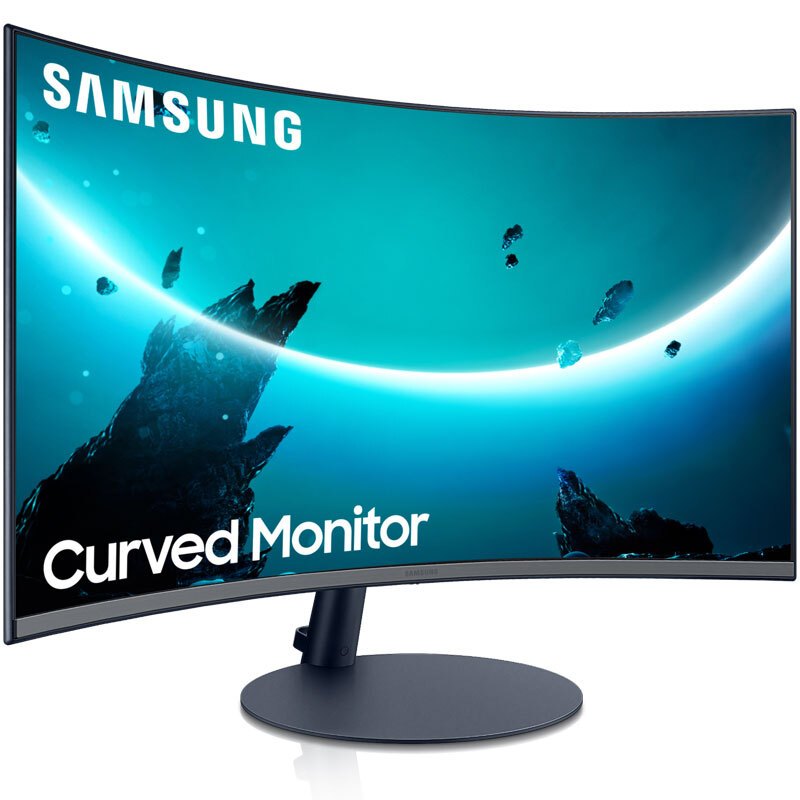 三星 (SAMSUNG)31.5英寸1000R曲面 FreeSync HDMI 立体环绕音响 窄边框 高清爱眼电脑显示器 (C32T550FDC)