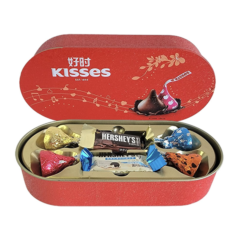 Hershey’s好时之吻牛奶巧克力4+2颗推拉铁盒结婚成品喜糖礼盒装高清大图