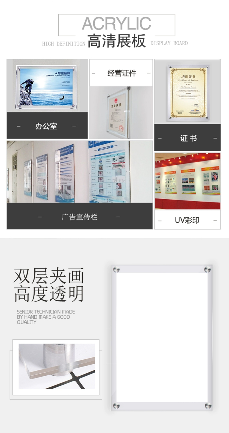 挂图展板1m*1m(厚3亚克力+8木塑)平方米高清大图