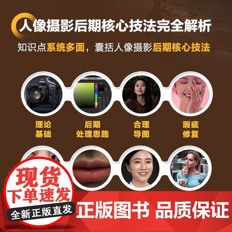 人像摄影后期实战解析 人像摄影书后期精修调色技巧教程照片处理摄影后期人像修图PS教程书高清大图