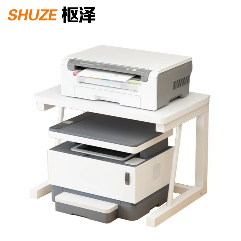 枢泽 桌面打印机置物架 加宽加高 个高清大图