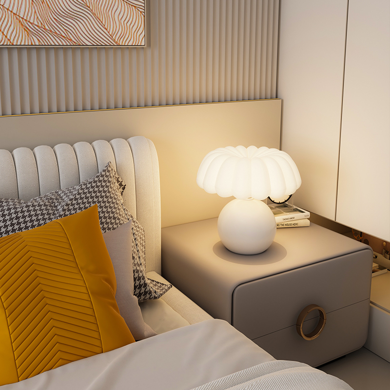 arrow箭牌照明奶油台灯卧室床头灯北欧ins网红房间南瓜灯高级感生日