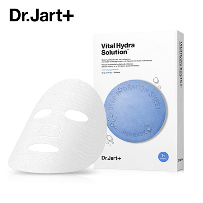 蒂佳婷(Dr.Jart+)药丸面膜 蓝色药丸面膜女男泡泡面膜 急救补水保湿（5片/盒）蓝色 深层补水