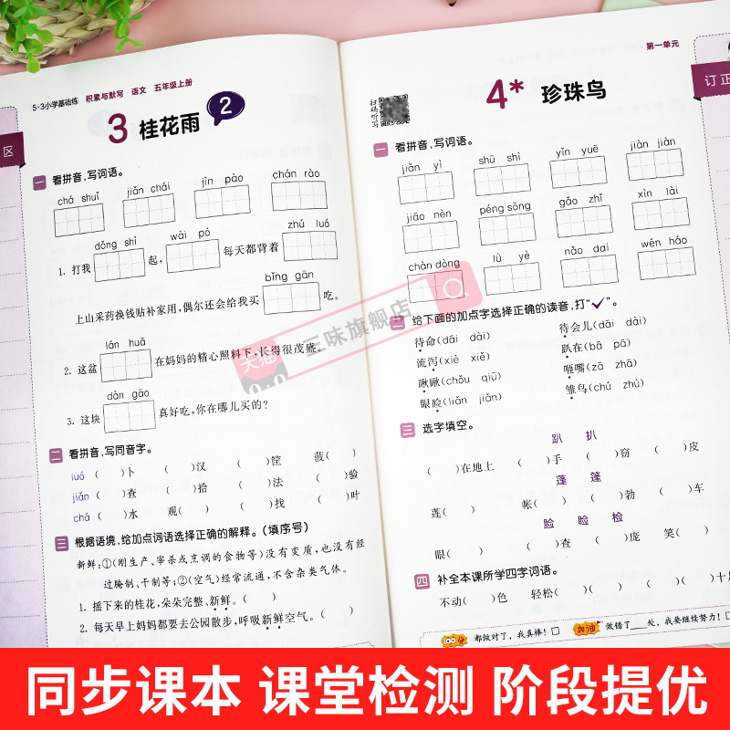 阅读真题60篇⭐[精编版] 三年级上 [正版]53小学基础练语文积累与默写一二年级三年级四年级五六年级上下册看拼音同步训