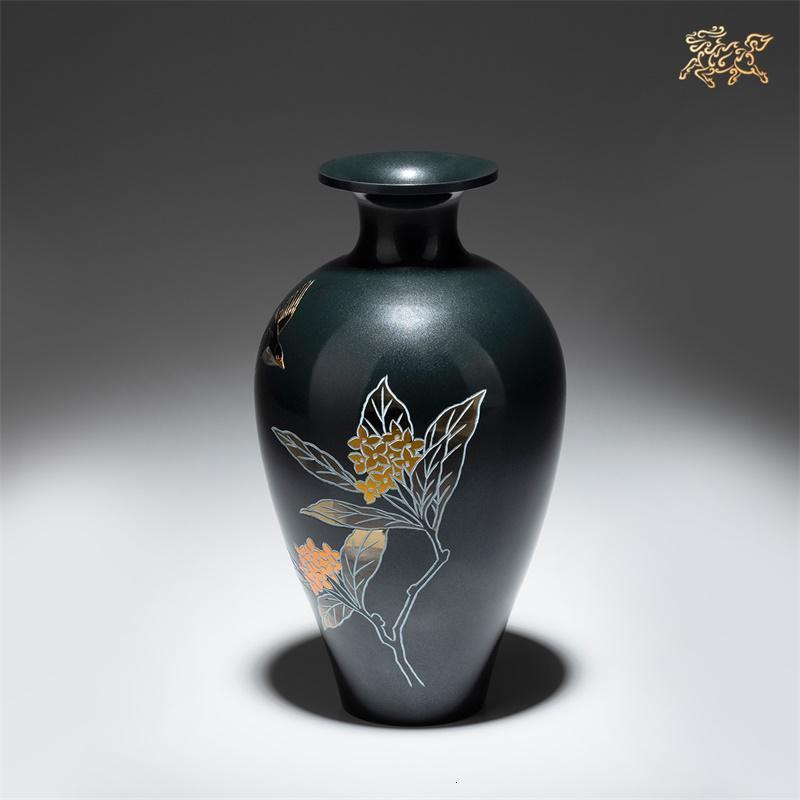 全铜摆件《高冈铜器之兰花鸟》铜工艺品饰品花瓶_164