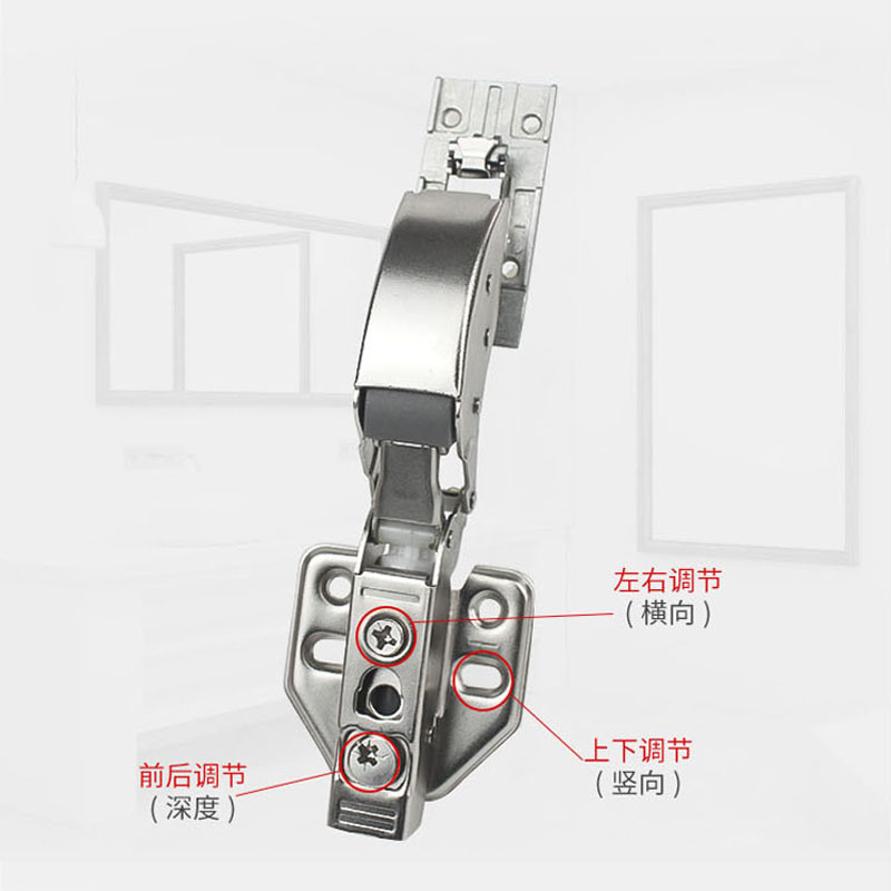 红鲸鱼 玻璃门专用铰链 免打孔阻尼款 1个高清大图