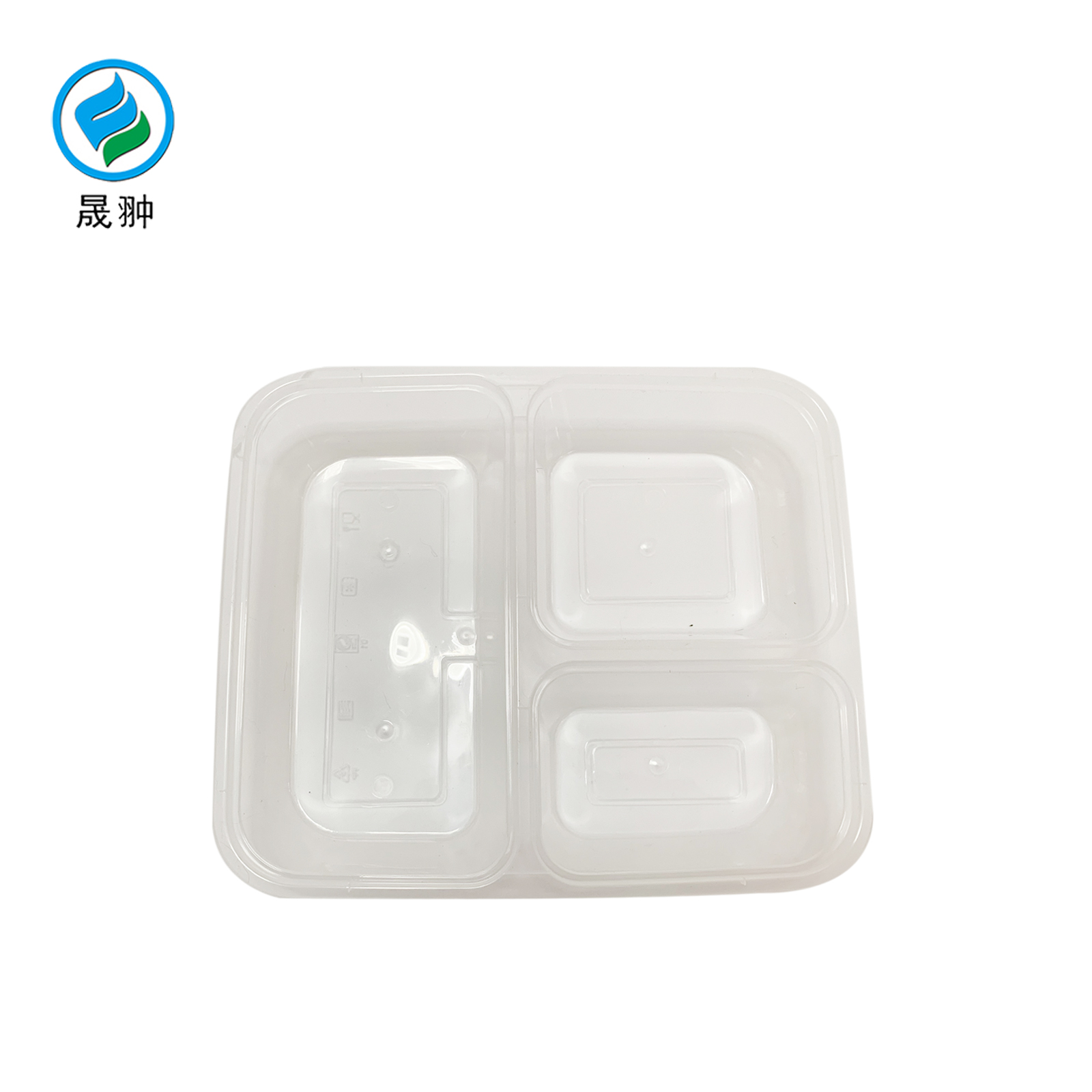 晟翀 一次性餐盒 三格*150个/箱 箱高清大图