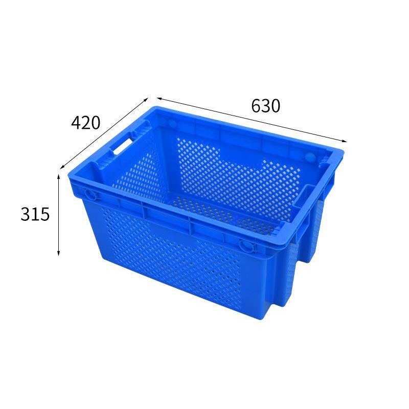 臻远ZY-SNXD-166塑料筐周转筐水果蔬菜收纳筐长方形货筐胶框 630*420*315高清大图