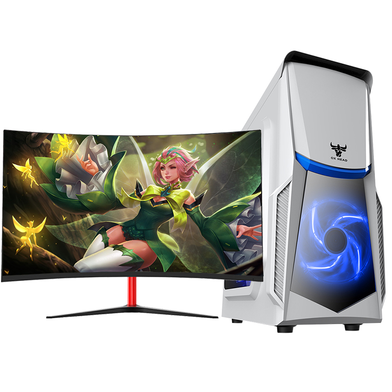 世纪之星 酷睿i5四核 GTX1050 4G独显/16GB内存/480GB固态+500G机械盘 台式机 台式电脑 DIY组装机 组装电脑 电脑主机 家用办公游戏电脑+27英寸全套