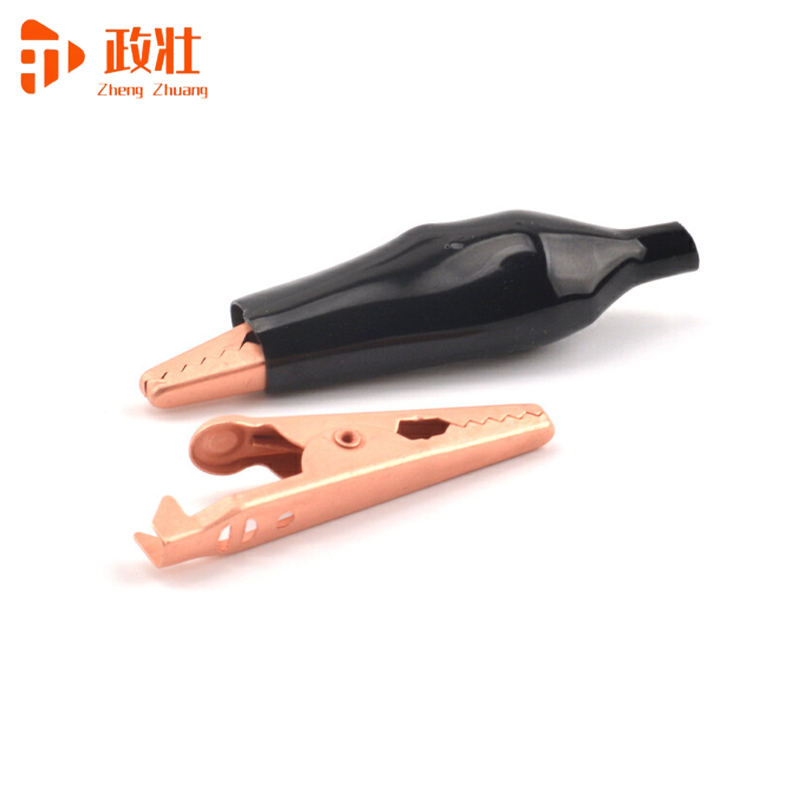 政壮 护套鳄鱼夹纯紫铜 36mm 个高清大图