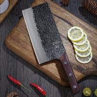 十八子作丁S2105-B本源切片刀4铬钢菜刀厨刀刀具斩切刀前切后斩两用木柄不锈钢刀
