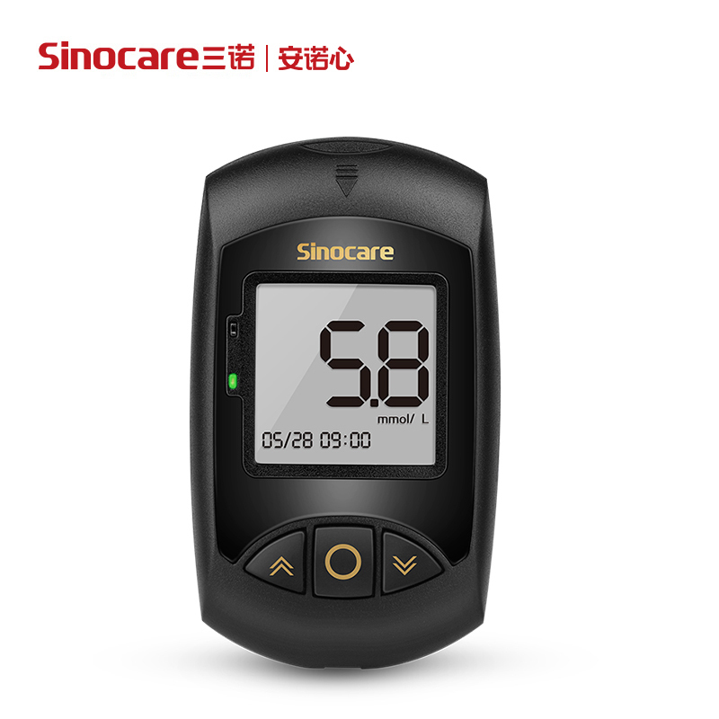 三诺血糖仪安诺心金稳+型血糖测试仪家用高精准测血糖的仪器医用血糖仪试纸条100支套装高清大图