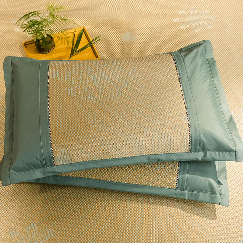 家柏饰(CORATED)藤席冰丝凉席三件套1.8m床双人夏季可折叠1.5米冬夏两用席子2.0高清大图