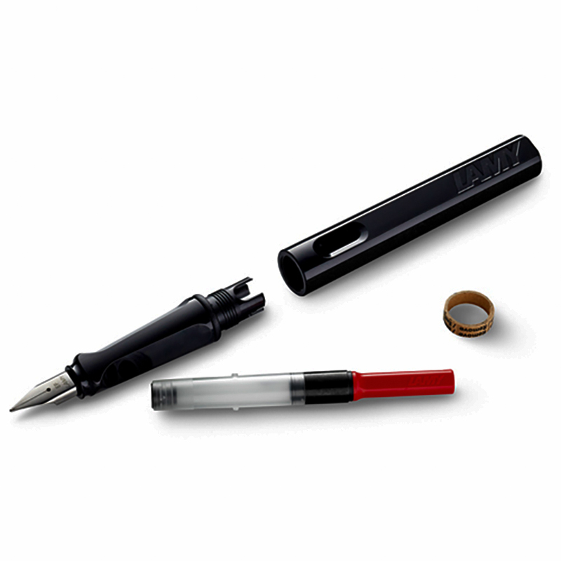 凌美(LAMY) Safari狩猎者系列钢笔商务礼品墨水亮黑色M尖