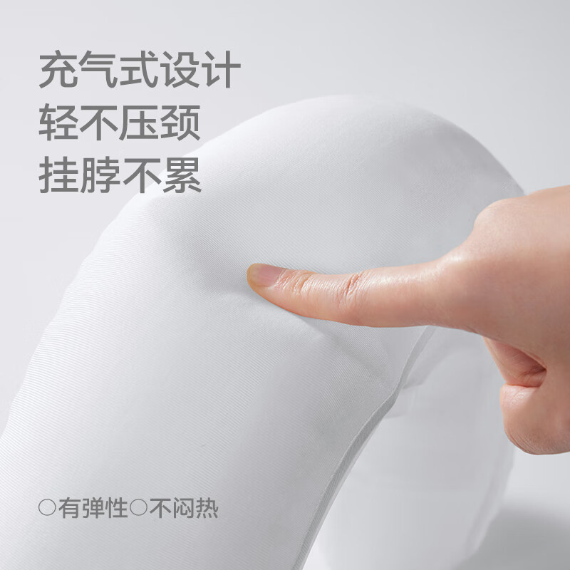 左点zdeer 颈椎按摩器颈部肩部按摩仪按摩枕充气式颈椎按摩仪揉捏按摩放松午睡枕U型枕!高清大图