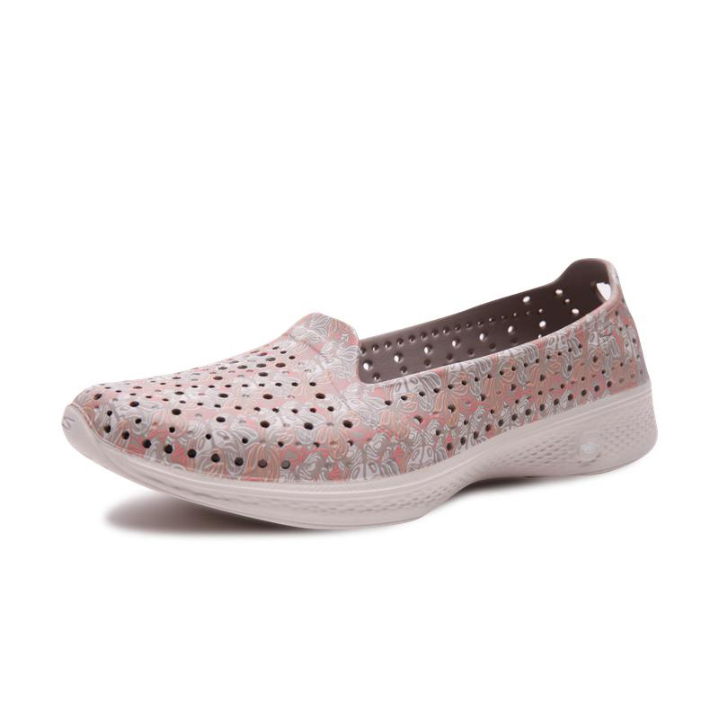 Skechers斯凯奇轻质一脚蹬凉鞋 印花洞洞鞋女鞋14692