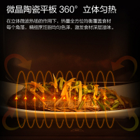 圈厨CR-WB01复古微波炉家用小型多功能智能迷你平板式小米微波炉一键启动进口创新磁控管复古绿薄荷绿小米生态链