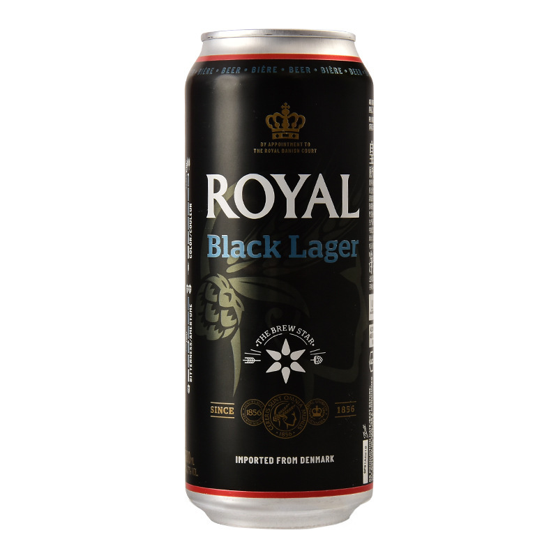 丹麦原装进口 ROYAL皇家黑啤酒500ml*12听/箱
