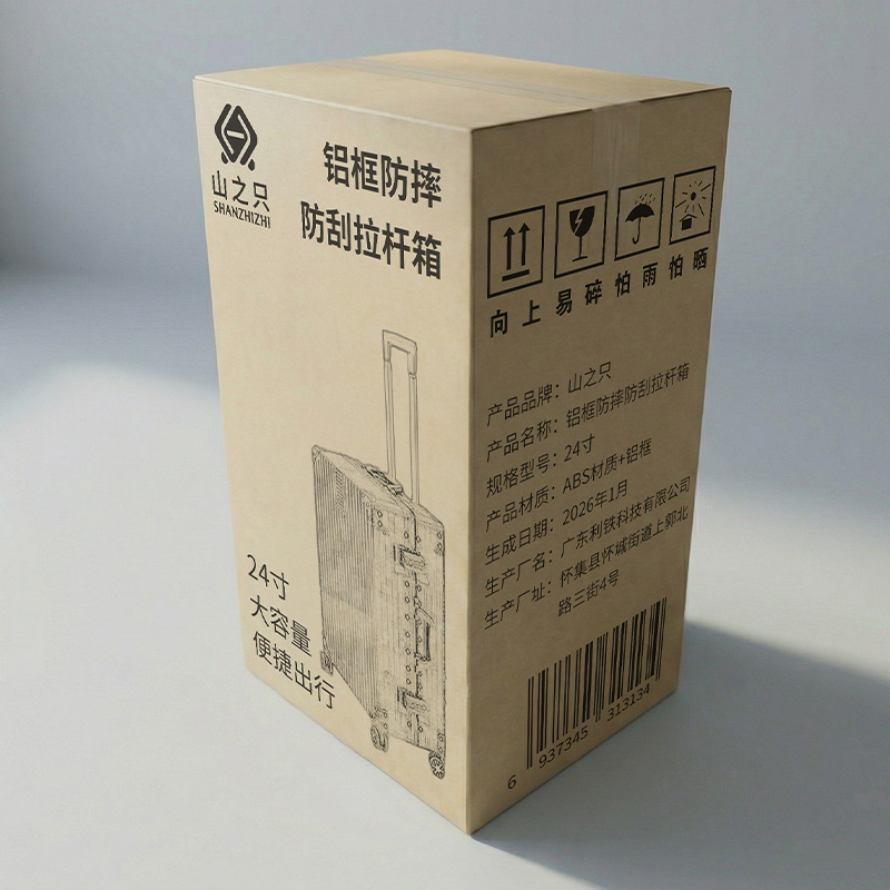 山之只 铝框防摔防刮拉杆箱 24寸 个高清大图