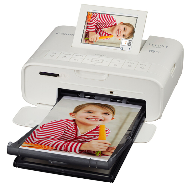 佳能(Canon)SELPHY CP1300 手机照片打印机 白色 迷你家用便携 手机wifi连接