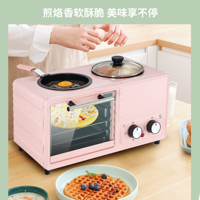 早餐机纳丽雅naliya多功能四合一蒸煮煎三明治炉