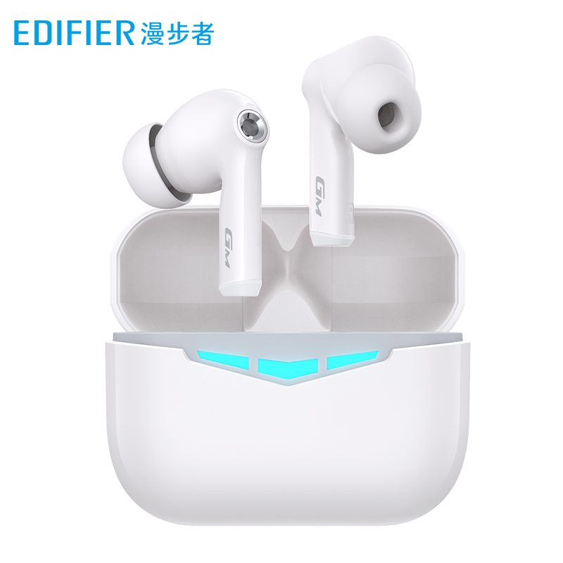 漫步者(EDIFIER)HECATE GM3真无线蓝牙耳机[低延迟]入耳式游戏音乐耳麦防尘防水 适用黑鲨红魔华为 白色