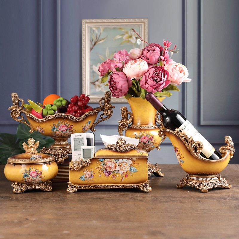 幸福派树脂欧式摆件工艺品家居客厅电视柜酒柜装饰品玄关现代简约家居
