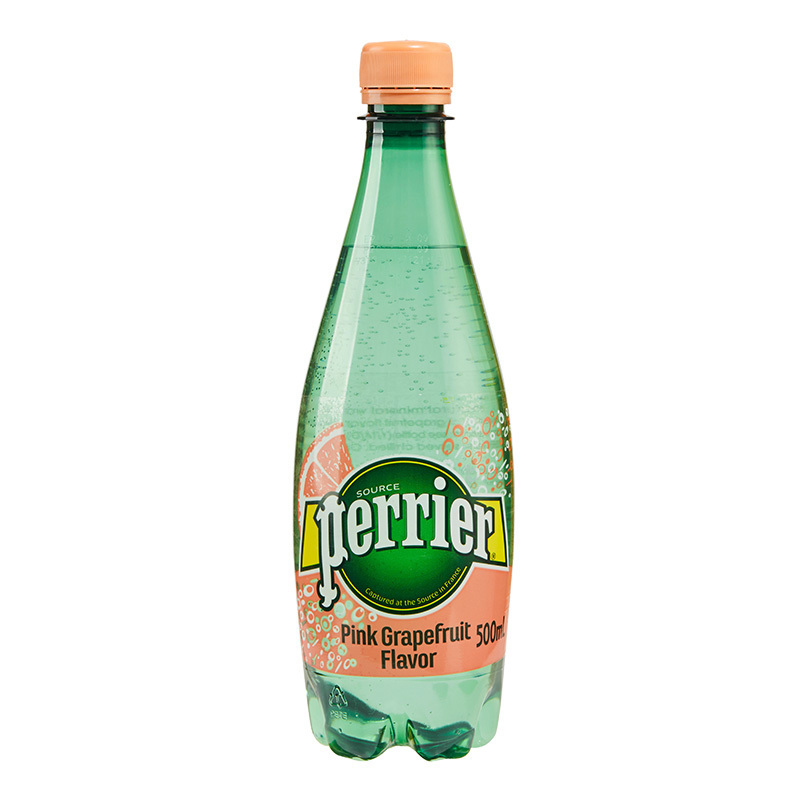 法国原装进口 Perrier巴黎水 含气矿泉水西柚味500ml*6瓶/箱 净含量3000ml