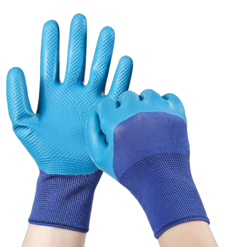 鑫永安 乳胶压纹劳保手套 A688 双高清大图