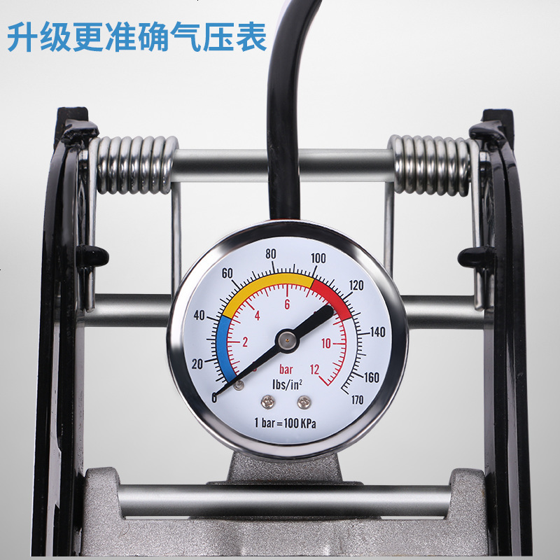 WHEELUP打气筒脚踩式山地自行车高压电动摩托车汽车脚踏充气泵