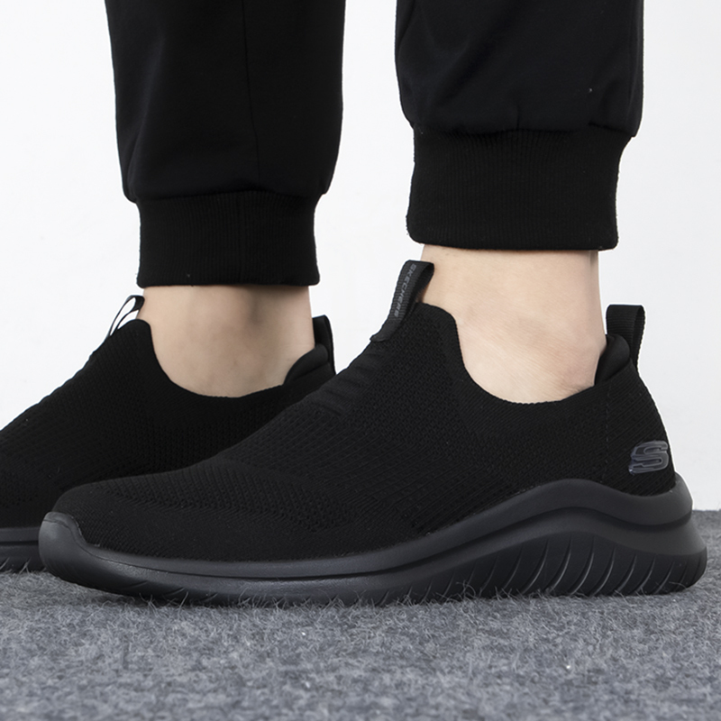 Skechers斯凯奇男鞋健步鞋新款网面透气运动鞋低帮休闲鞋232106-BBK ZP