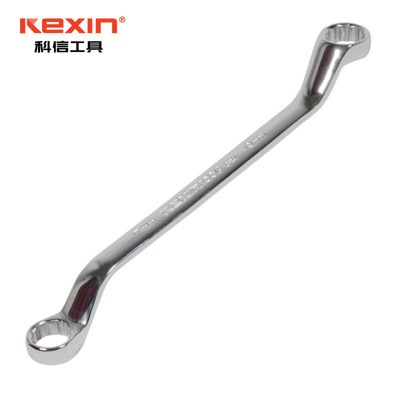 科信(kexin)全抛光铬钒钢双头梅花扳手 16*18mm KX641618A 2把