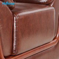 HiBoss办公沙发会客沙发商务茶几沙发木扶手简约时尚办公沙发