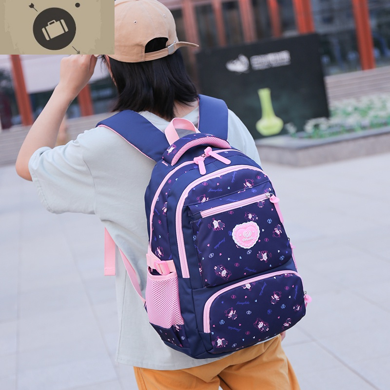 书包女孩小学生46年级35女童韩版休闲初中女生双肩包大容量背包艾狄