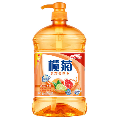 榄菊 洗洁精红柚+青柠果蔬餐具净1kg 家庭装家用厨房去油洗碗液碟剂洗涤灵 水果蔬菜清洁剂