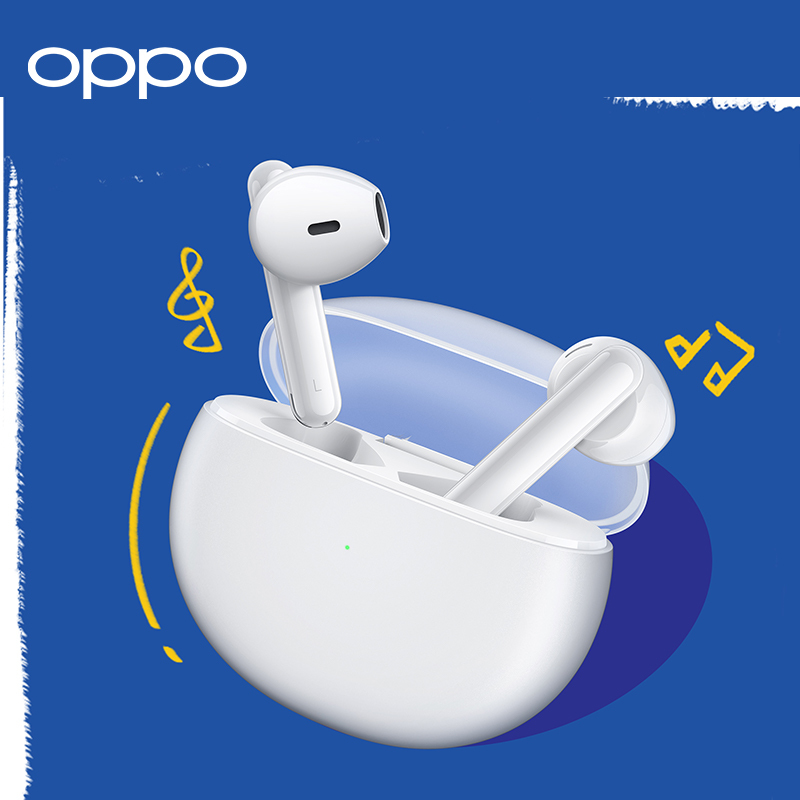 [购机送保护套]OPPO Enco Air真无线蓝牙耳机 通话降噪耳机蓝牙低延迟双传半透明果冻仓通用小米苹果华为手机