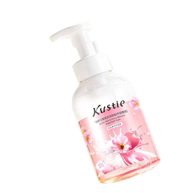 蔻斯汀沐浴露摇摇沐浴泡泡柔软光滑去角质牛奶樱花450ml