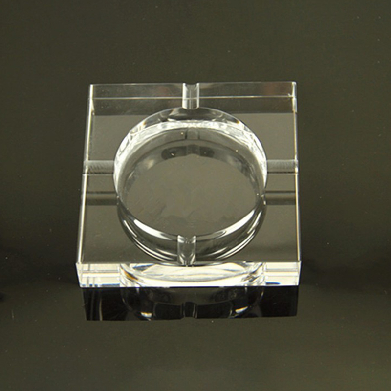 [规格:15*15cm 2个装]玻璃水晶烟灰缸 家用办公室用烟灰缸
